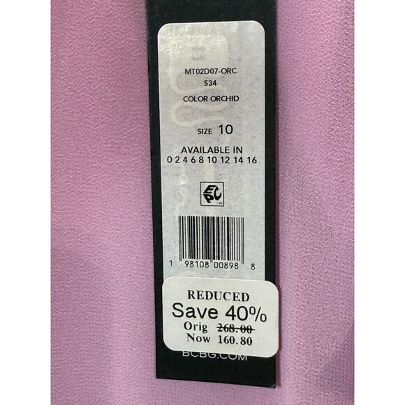 BCBGMaxazria Women's Size 10 Purple Pleated Mini Dress NWT - Picture 8 of 9